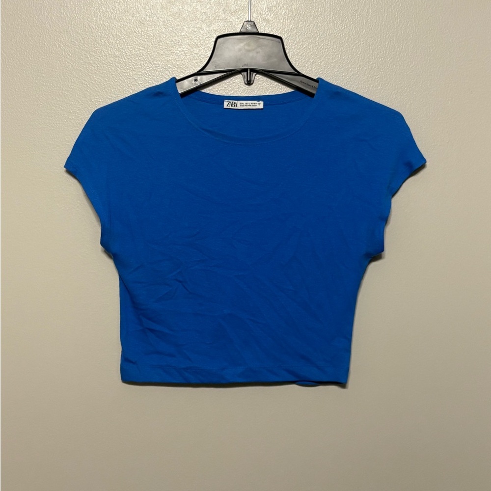 Zara Vibrant Blue Women's Crop Top